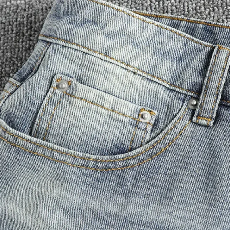 Persönlichkeit lose weites Bein Version der High Street Retro-Trend-Jeans Männer gewaschen, um alte Hosen zu machen