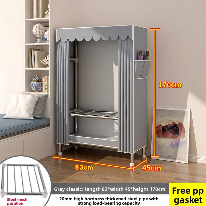 Easy Wardrobe Closet Durable Assembly Portable Clothes Closet for Home Bedroom Rental Storage Organizer Unit Simple Wardrobe image 5