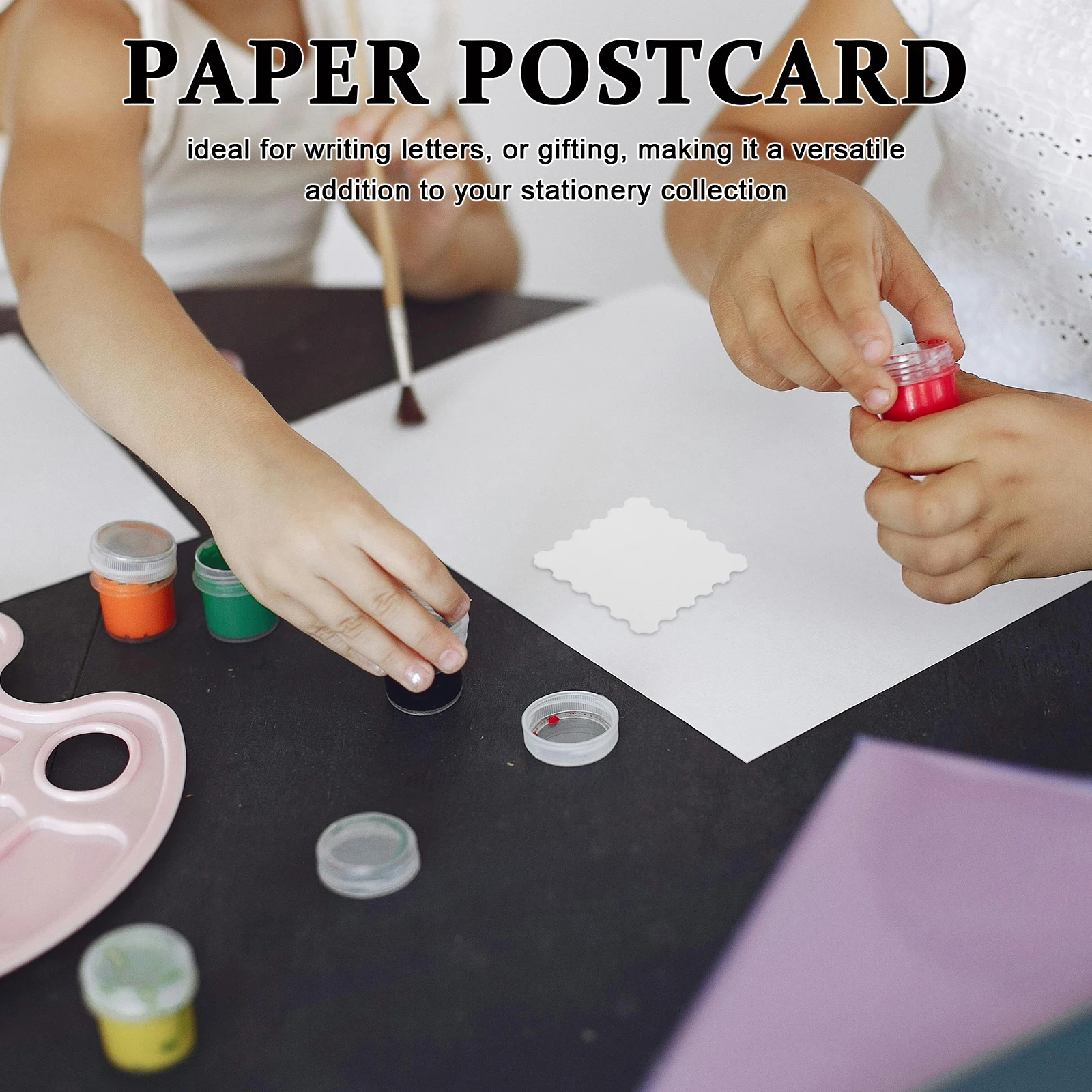 

25 Sheet Blank Stamps Cards Watercolor Paper Postcards for Mailing Greeting Perforated Rice Game Diy Creative Multipurpose