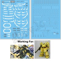 for MG 1/100 PMX-003 The-O D.L Model Master Water Slide pre-cut Caution Warning Details Add-on Decal Sticker UC49 DL DaLin Zeta