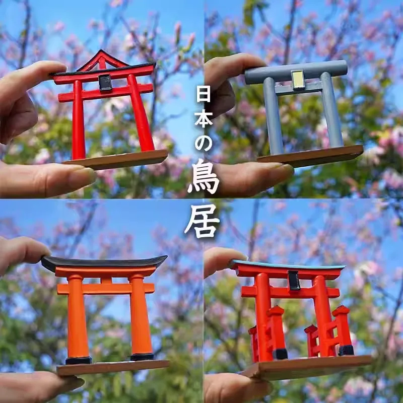 Multi-sizes Torii Gate Japanese Aquarium Decor Miniature Ornament Garden Shrine Shinto Landscape Micro Decoration Simulation