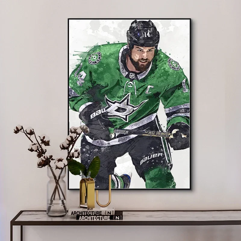 Watercolors Famous Sport Ice Hockey Player Poster and Canvas Printing Wall Art Picture for Fans Room Home Club Decoration Gifts