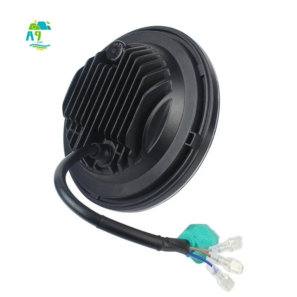 A09E-45W 5.75 Inch Motorcycle Headlight LED Round Head Light Lamp High Low Projector With DRL Turn Signal Light