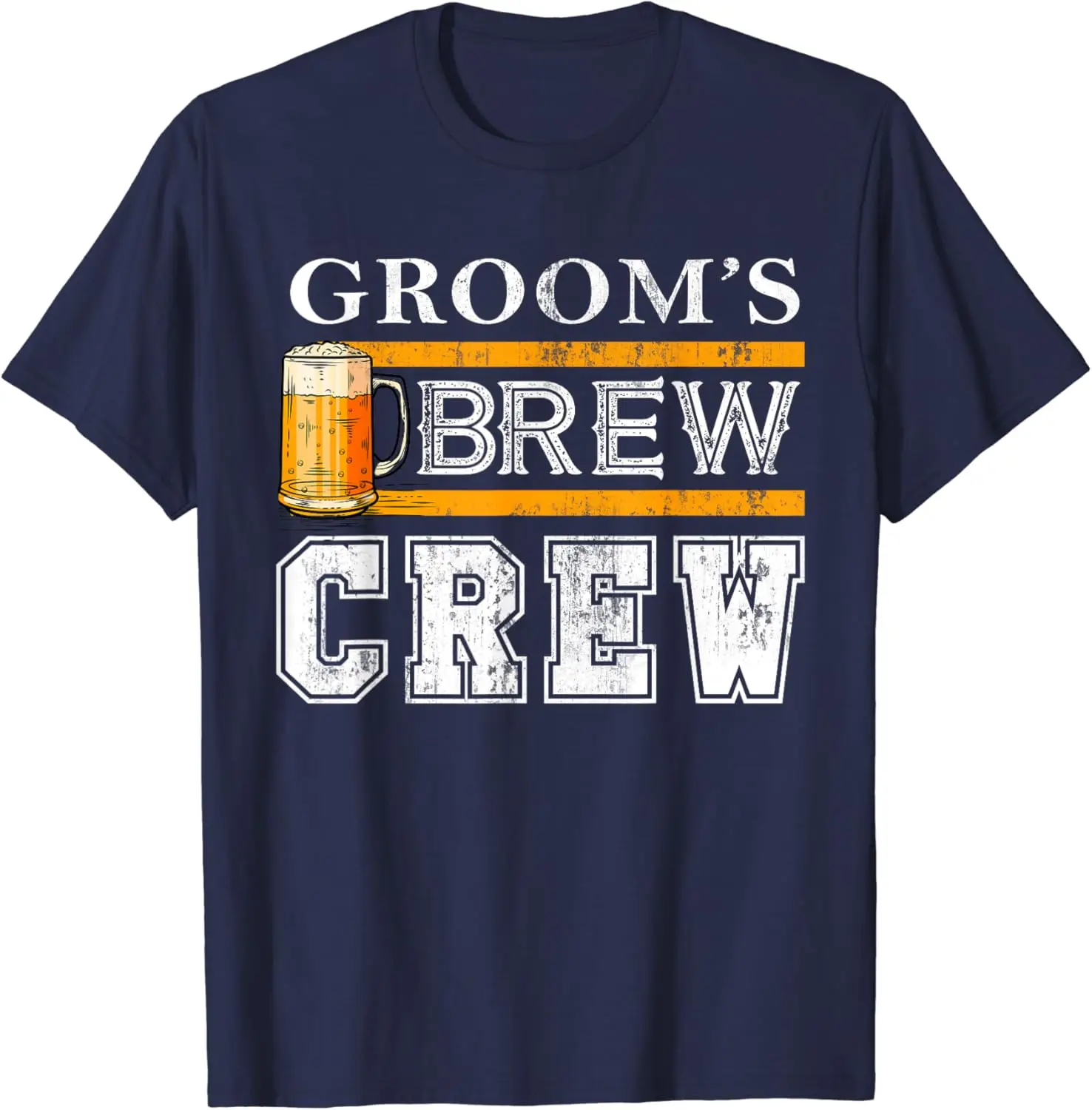 Groom's Brew Crew Funny Groomsmen Beer Team Bachelor Party T-Shirt