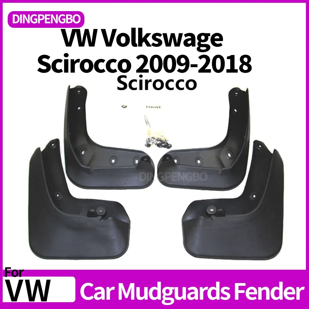 Mudflaps Mudguards Fit for VW Volkswage Scirocco 2009-2018 Mudguards Tire Fenders Mud Flaps Wheel Guards Accessories 4x Tyre