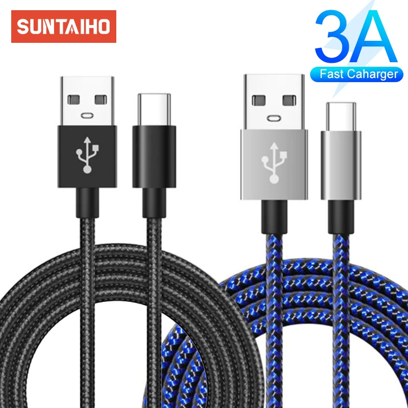 

Кабель зарядный Suntaiho USB Type-C, 3 а, с поддержкой быстрой зарядки