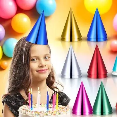 

12Pcs Colorful Party Hats Birthday Cone Hats Paper Caps Easy to Use for Any Festive Event Party Caps Birthday Celebration Hat