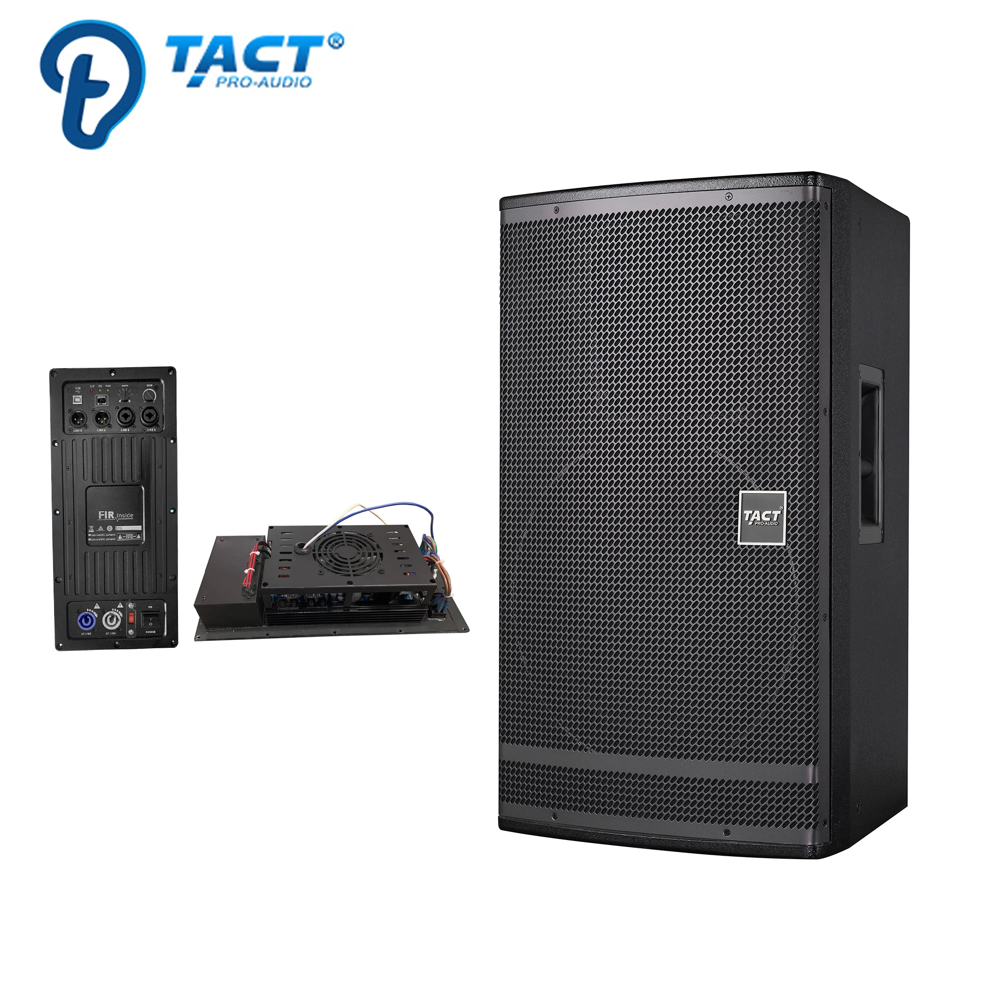 Haut-parleur line array 1 canaux, puissance 1200W, module amplificateur numérique avec classe D et FIR