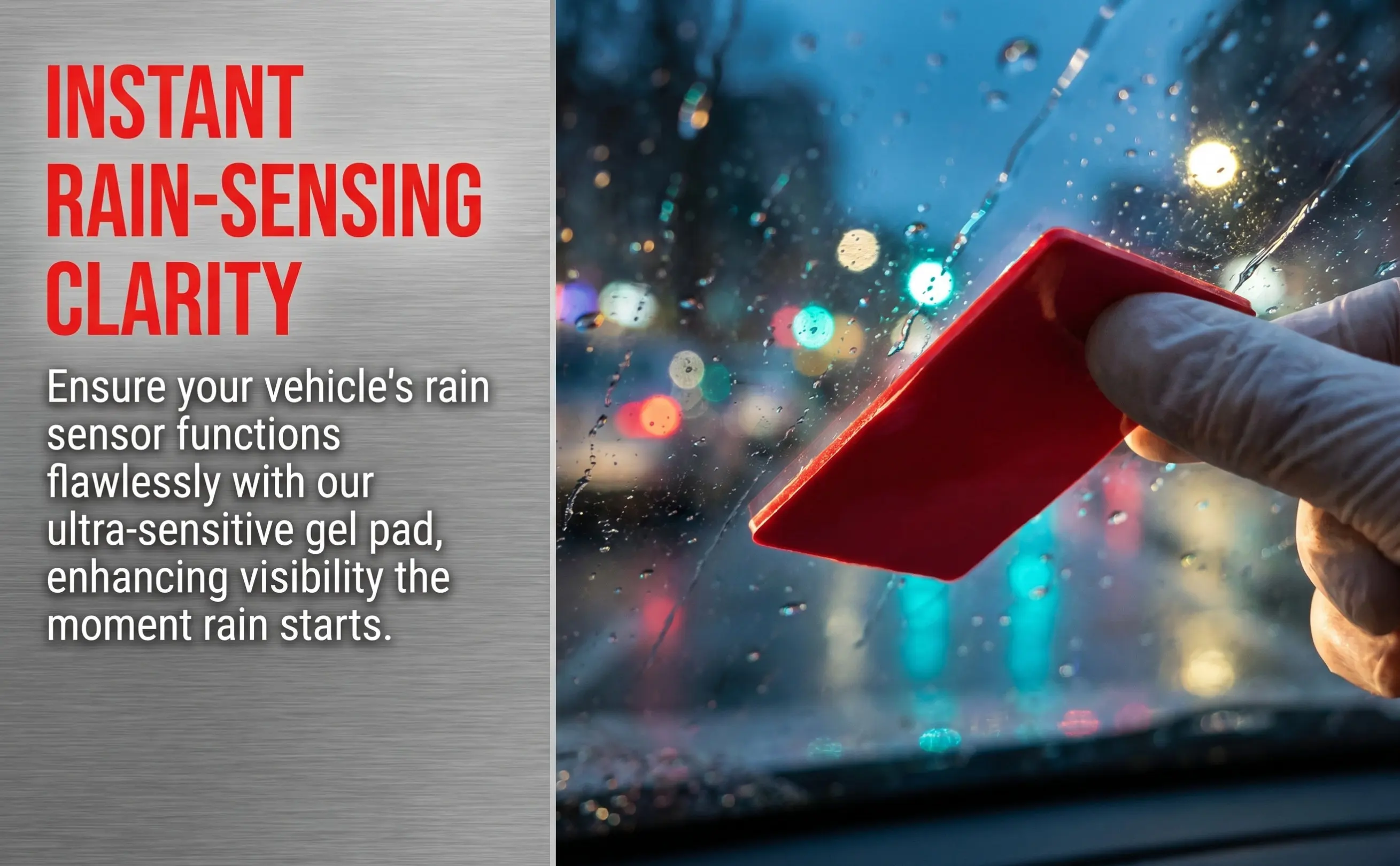 2Pcs Car Windshield Rain Detection Film Auto Rain Sensing Surface Adhesive Windscreen Film Universal Fit Improved Visibility