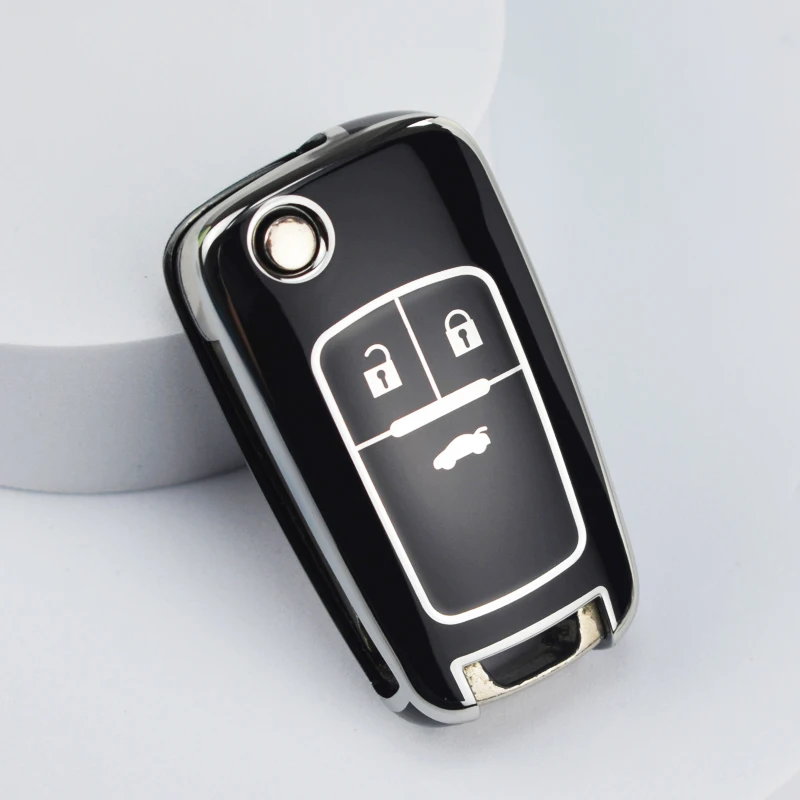 Soft TPU Car Key Case Cover For Chevrolet Cruze Aveo Trax Sail Malibu Captiva Opel Vauxhall Astra J Corsa Insignia Keychain Set