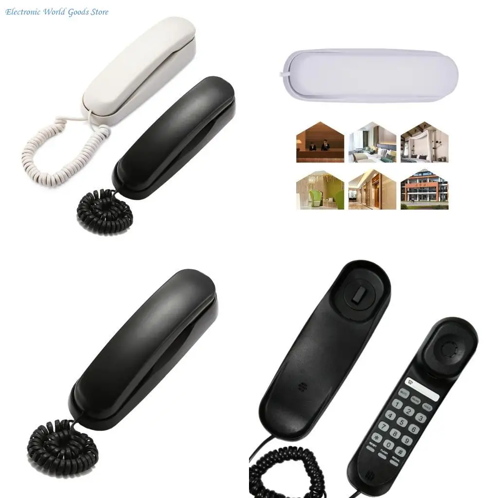 

A3PD TC990 Fixed Landline Wall Telephone Portable Mini Phone Wall Hanging-Telephone