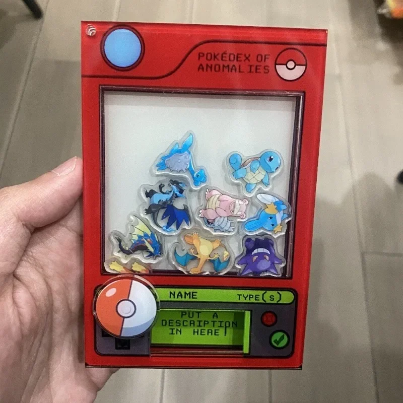 Pokemon Acrylic Shaker Gashapon Machine Keychain DIY Anime Cartoon Couple Key Pendant Collectible Birthday Gift Pikachu