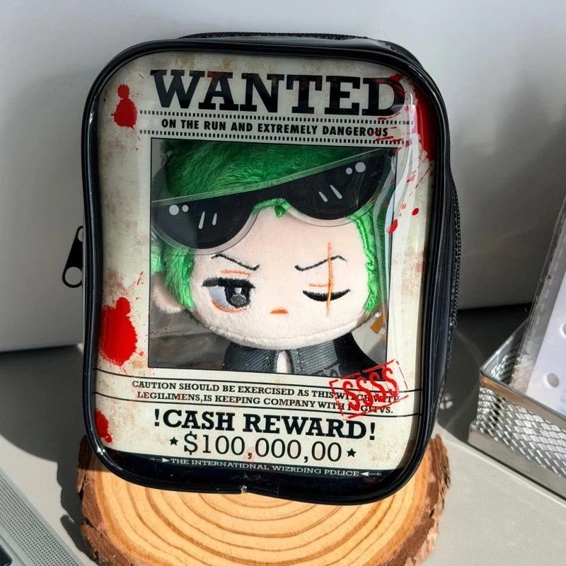 New Fun Creative Wanted Poster Itabag Transparent Case For 13cm Doll Portable Clear Keychain Gift Box Collectibles Storage Pouch