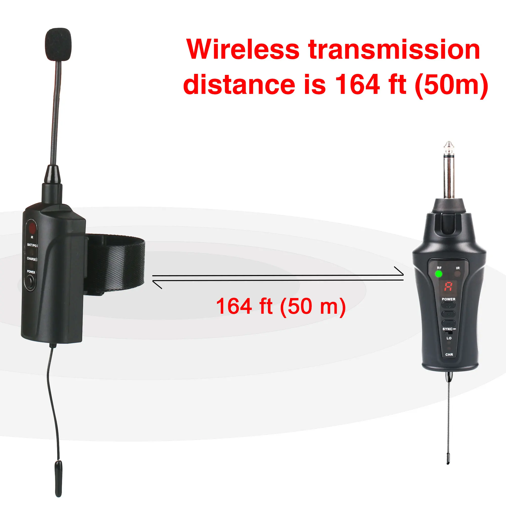 Imagem -05 - Sistema Transmissor para Flauta Microfone sem Fio Uhf Receptor Micro-gooseneck Pick-up Dt5 Instrument