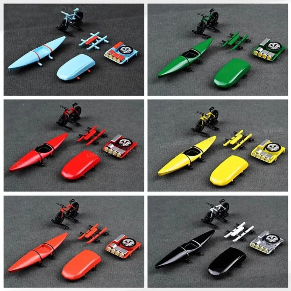 

1:64 Scale Model Car Roof Toys Bicycle Kayak Display Toys 1/64 Car Roof Accessories Plastic Travel Off-road Series