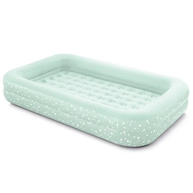 Directly Manufacturer Portable Detachable Inflatable Non-slip Flocked Mattress Children's Bed Travel Mattress 167cm Customizable
