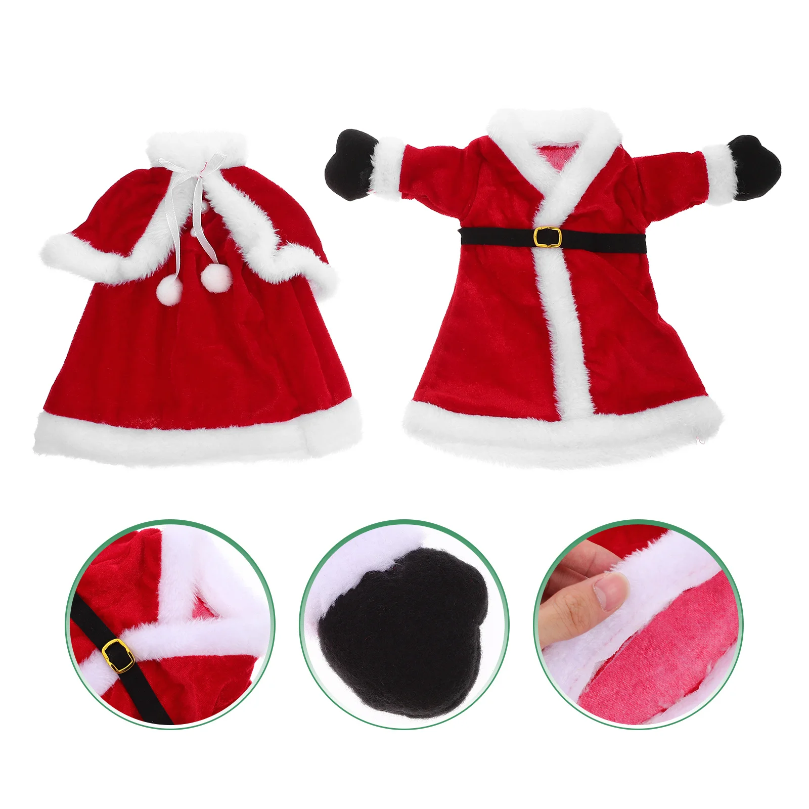 

2Pcs Christmas Wine Bottle Cover Delicate Bottle Sleeve Lovely Wine Decor Highstrength Material Longterm Use Xmas Accessory