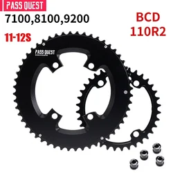 pass quest 110bcd Double Chainring for 105 R7100 R8100 R9200 Road chain ring 110 BCD 52 36T 53 39T 54 40T 50 34 48 35 chainwheel