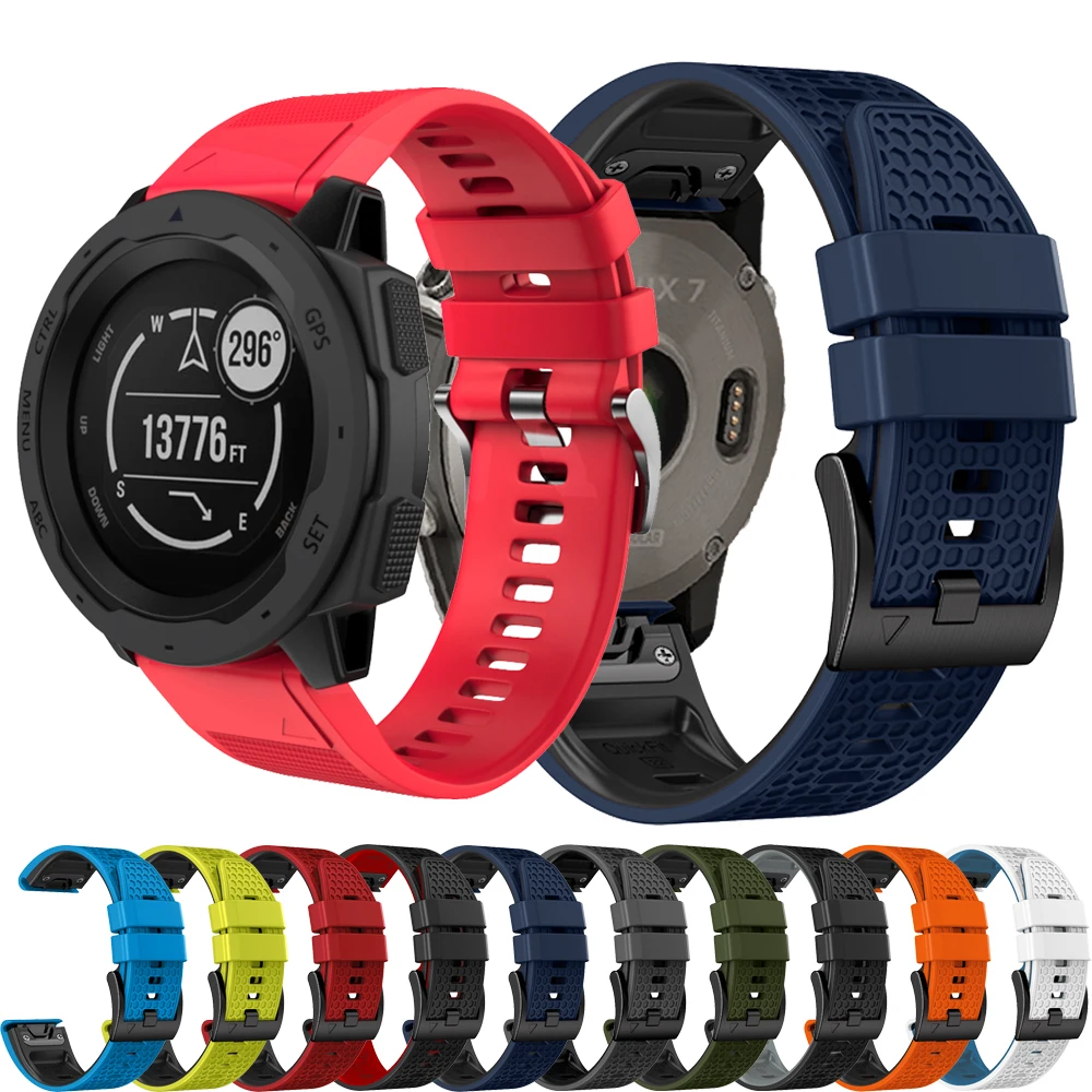 Silicone Strap For Garmin Fenix E 8 7 7X 6 6X 5 5X Plus/Epix Pro/Enduro 3 Bracelet 26mm 22mm Fenix 8 47mm 51mm Band QuickFit