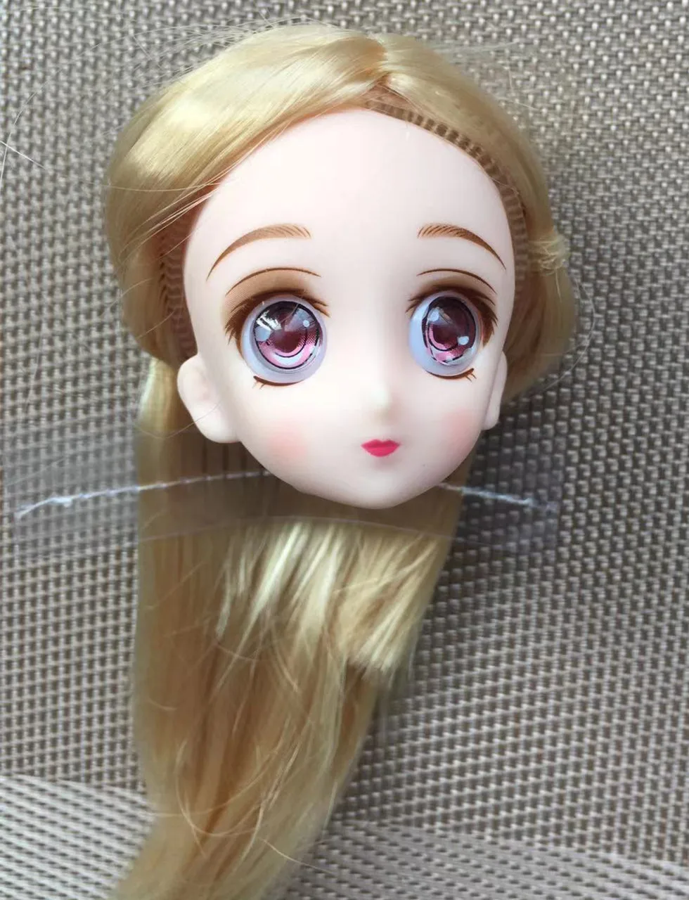 1/4 인형 다채로운 가발 1/인형 머리 가발 소녀 장난감 DIY 블랙 퍼플 브라운 핑크 블루 레드 인형 부품 원래 액세서리 소녀 선물