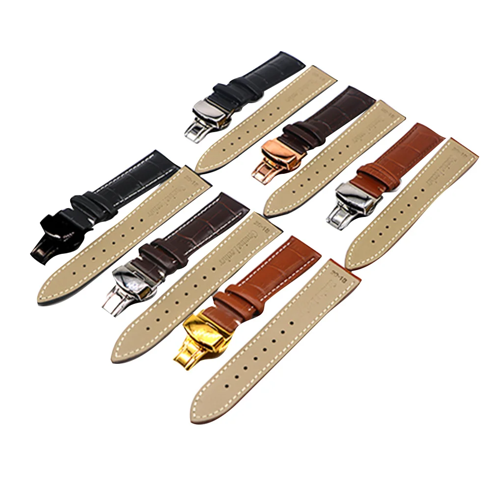

18 Mm Strap Watch Replacement Bands Cowhide Stylish Watchband Straps for