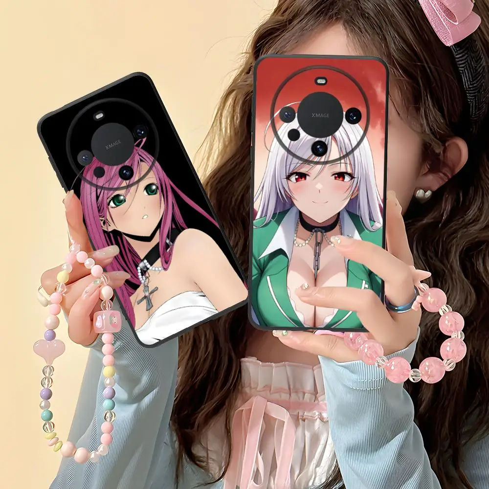 

Rosario Vampire Moka Akashiya Phone Case for Huawei Mate 60 50 40 30 20 10 Pro Plus Lite E 5G Soft TPU Shockproof Cover