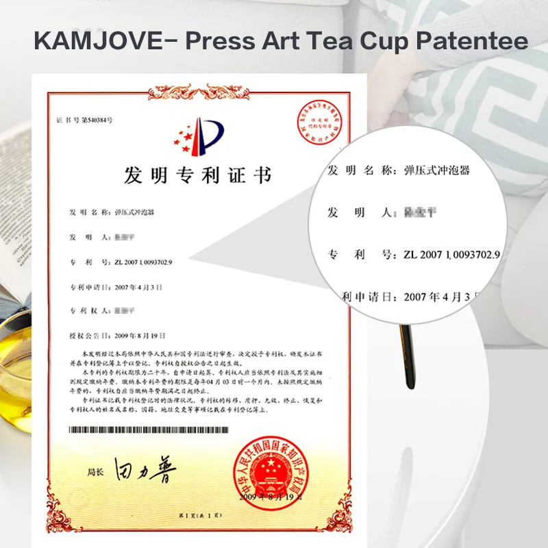 KAMJOVE TP-300 Tea Cup Filter Tea Pot 1200ml Large Capacity Press AUTO-OPEN Art Teapot Infuser Heat-resistant  Glass Tea Set Cup