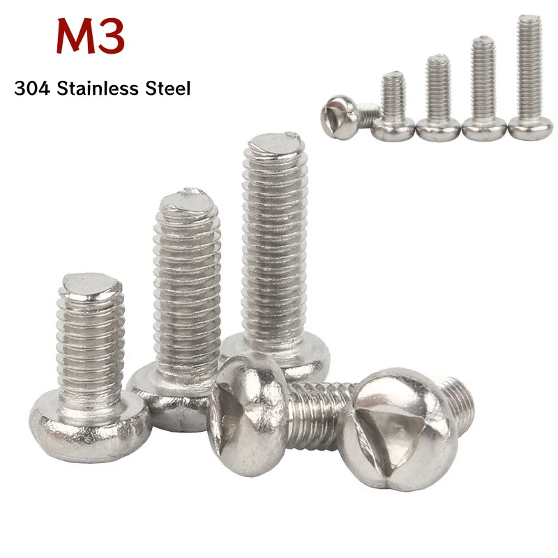 M3 304 A2 Stainless Steel Triangle Socket Slotted Round Pan Head Security Anti Theft Bolt Screw Irregular Round Head Bolt