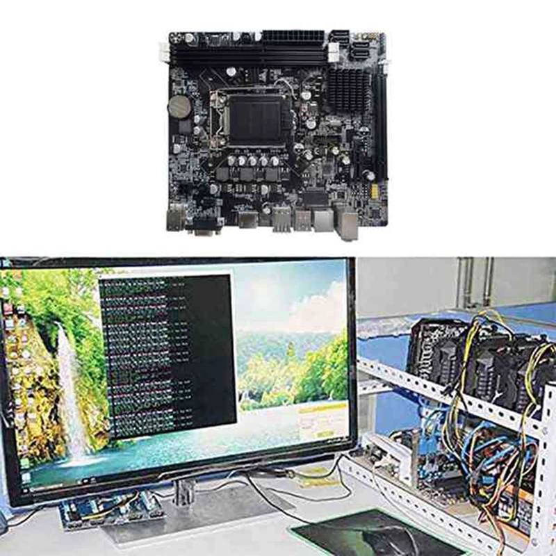 B75 Mining Motherboard Support 1155-Pin E3 1230 V2CPU G530 1610 2020 Cpus Support I3 I5 I7 Support SATA3.0 Interface