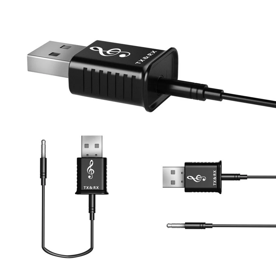 YIGETOHDE-2 인 1 블루투스 5.0 송신기 수신기, 무선 이어폰 TV MP3 용 미니 3.5mm AUX 스테레오 무선 블루투스 어댑터