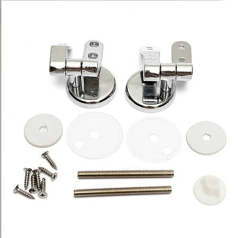 Stainless Steel Toilet Seat Hinge Replacement Parts Mountings with Screws Bolts and Nuts