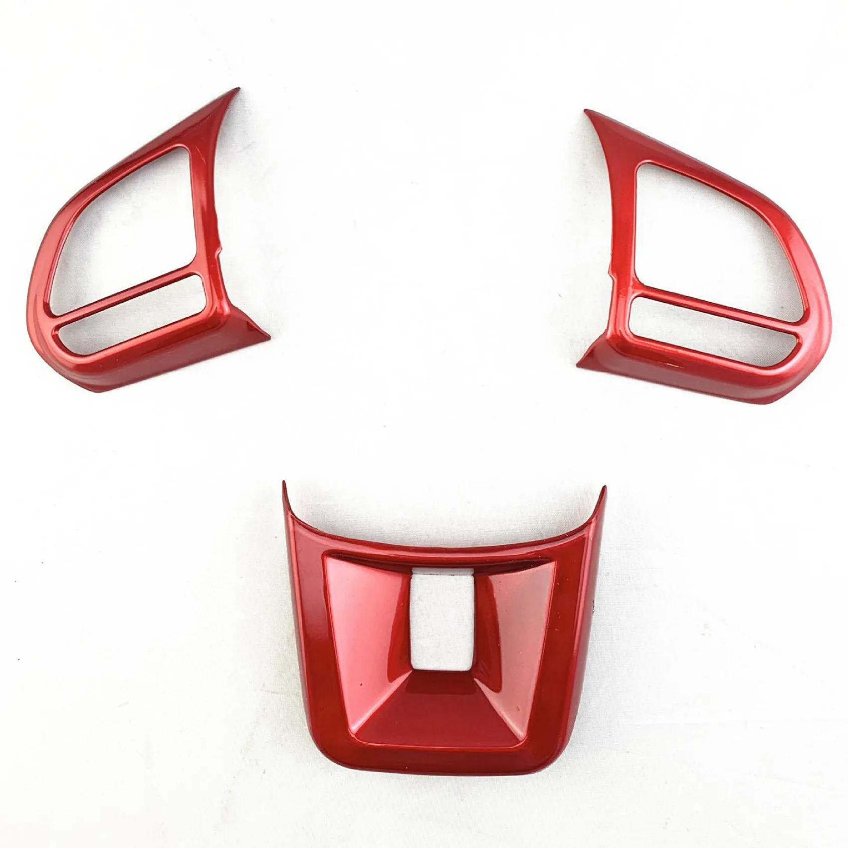 3Pcs/Set ABS Car Steering Wheel Button Cover Sticker Interior Decoration for MG5 MG6 MG HS ZS Car Styling Red