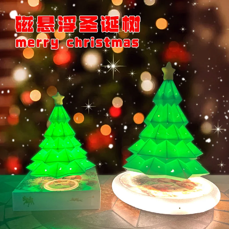 2024 Maglev Christmas Tree Ornament High Creative Indoor Room Romantic Atmosphere Decoration Wife Children Festival Gift