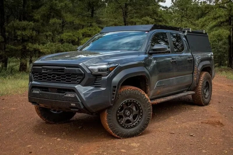 for Toyota Tacoma Premium Aluminum Canopy Secure Roof Rack Hard Truck Topper Outdoor Work Use Heavy-Duty Hard Top