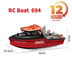 RC Rescue Boat Simulation Model High Speed Turbojet Brushless Speedboat Remote Control Boat Model Toy Gift Electric Yacht