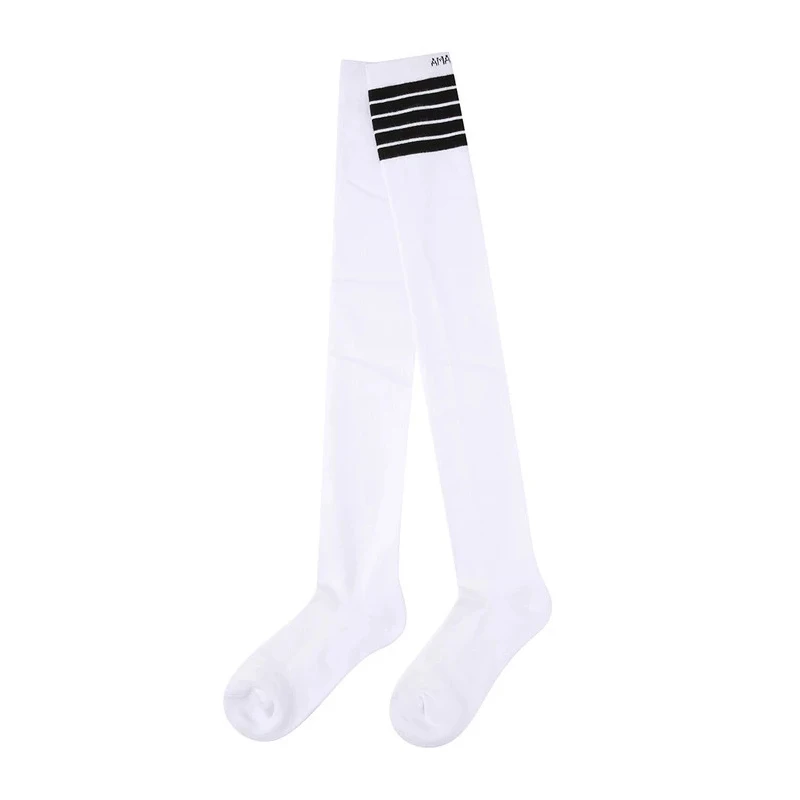 New golf ladies striped winter socks padded outdoor warm knee socks