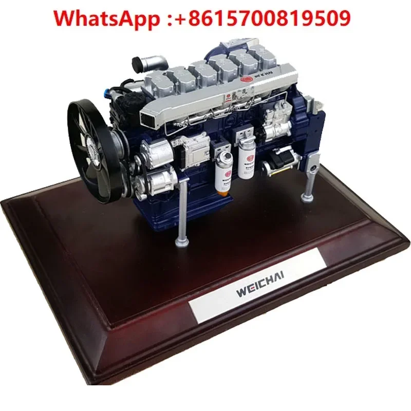 1:12 Weichai WP13H Engine Alloy Simulation High-performance Finished Model 13-liter Engine Metal Boutique Collectible Model