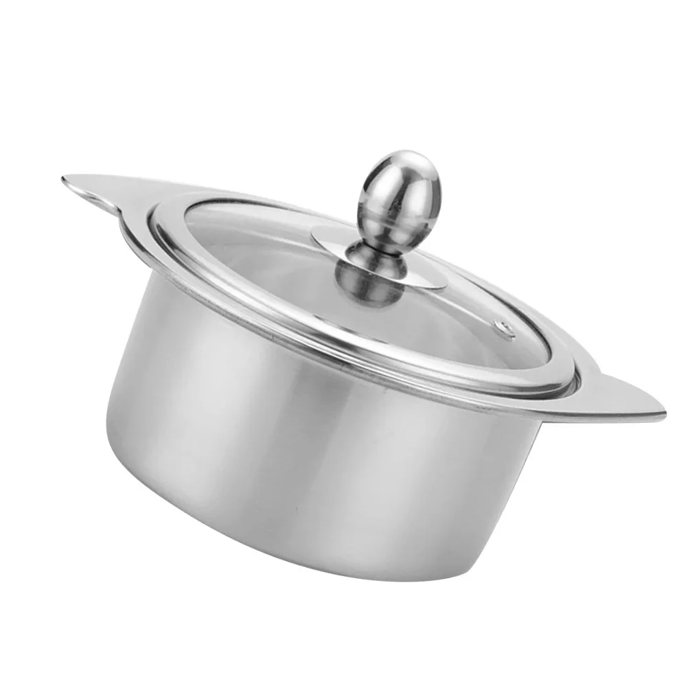 

1Pcs 18cm Stainless Steel Hot Pot Compatible with Induction Cooker Reliable Long-Lasting Wok Silver Stainless Steel Hot Pot