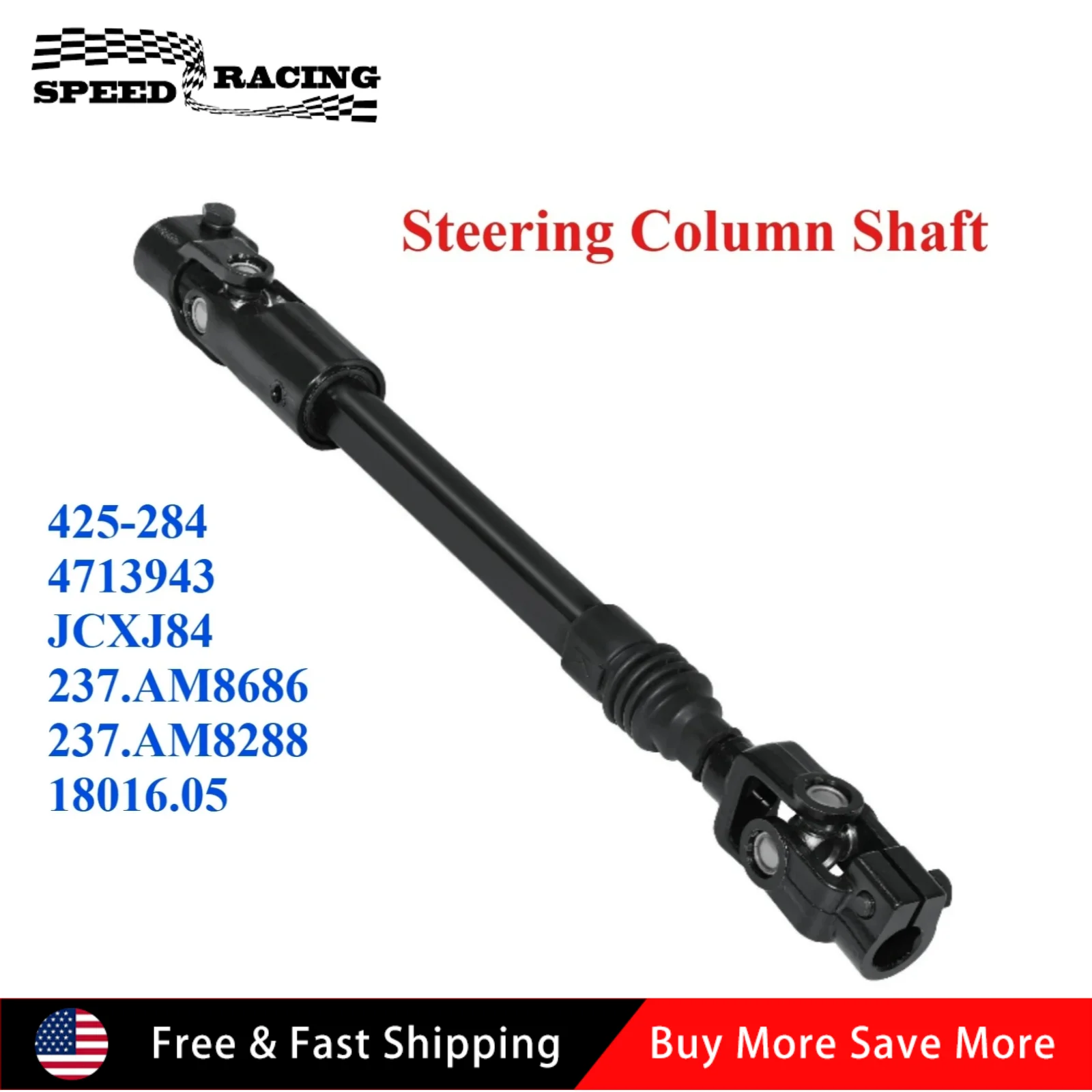 

4713943 237.AM8686 425-284 Вал рулевой колонки черный для Jeep Cherokee XJ 1984-1994 годов с усилителем рулевого управления черный PRC-1044
