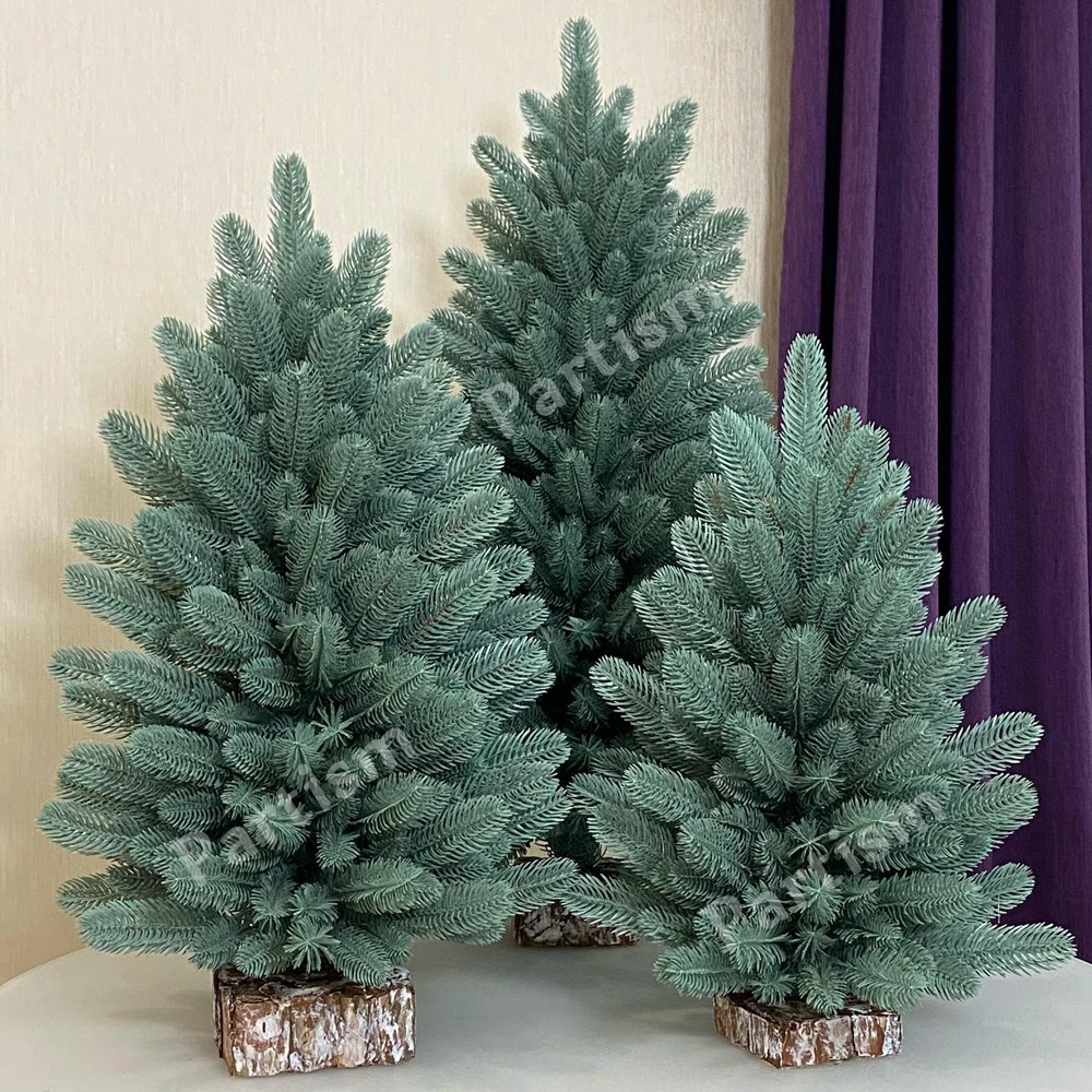 10pcs Christmas Tree Pine Branches Artificial Plastic Xmas Pines For Christmas Decorations Noel Table Setting DIY Wreath Supply