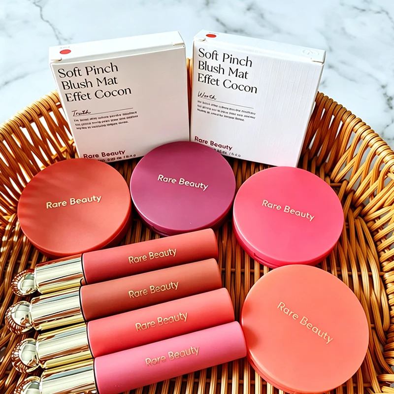 Fashion Brand RARE Beauty Fine Glitter Moisturizing Non Stick Cup Lipstick Naturally Easy To Smudge Powder Blusher Cosmetics