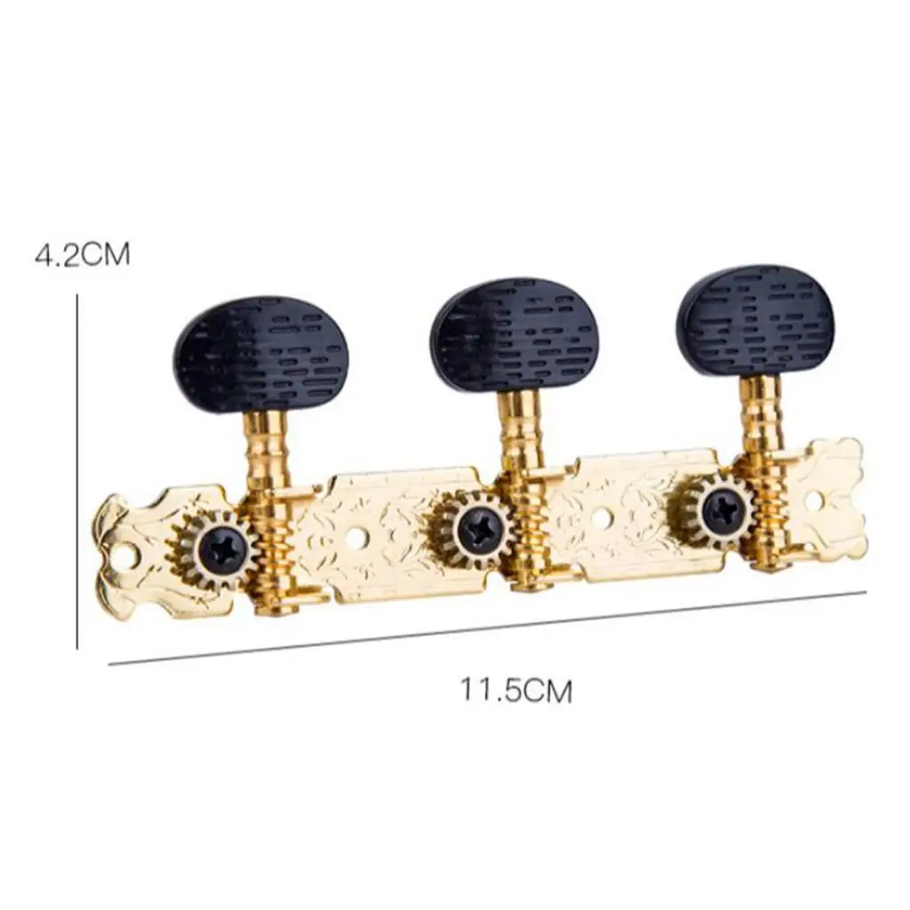 2x Tuning Keys Pegs Replace Part Gold DIY Set Repair Metal Durable Premium Machine Heads for Acoustic Guitars Accs