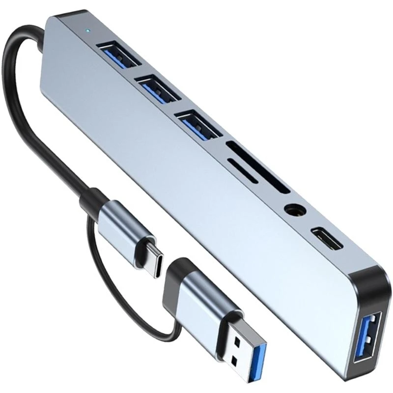 F68B USB C+USB3.0 HUB 8 PORT MULTIPORTE USB SPLITTE