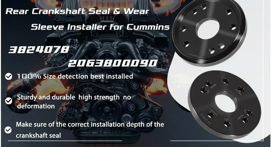 3824078 3,9 hintere Haupt kurbelwellen dichtung & Verschleiß hülse Installateur alt ST-224C 5,9 für Cummins 6,7 l 8,3 l 9,0 l l l & l – Detail 4