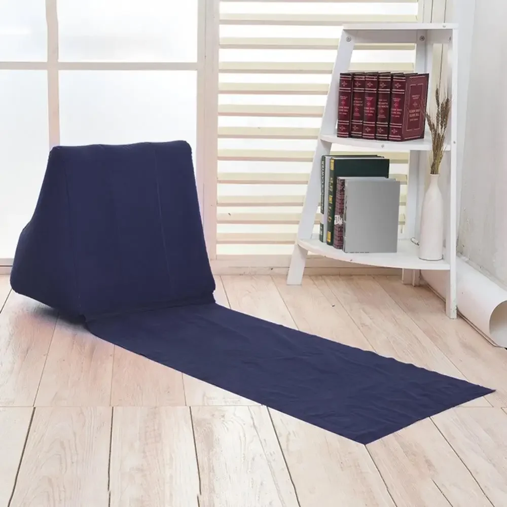 Inflatable Wedge Pillow With Mat PVC Flocking Travel Portable Back Support Triangle Cushion Beach Pillow