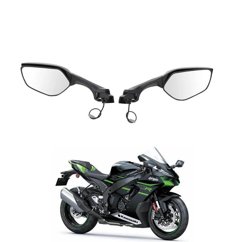 

For Kawasaki Ninja ZX10R ZX 10R 2021 Motorcycle LED Rear View Side Mirrors Motorbike