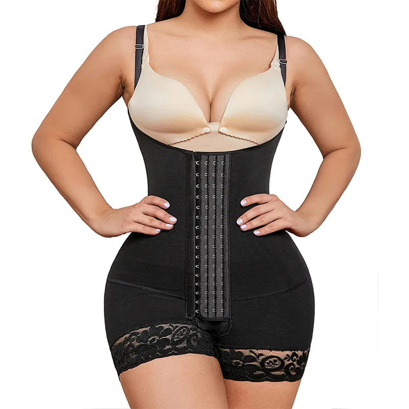 

Fajas Colombianas Shapewear for Women Bodysuit Tummy Control Underbust Body Shaper Short Pants Butt Lifter Plus Size S-3XL