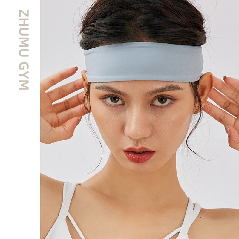 Fashion Yoga elastic headband Sports Yoga fitness high elastic sweat absorption headband solid color sports running headband