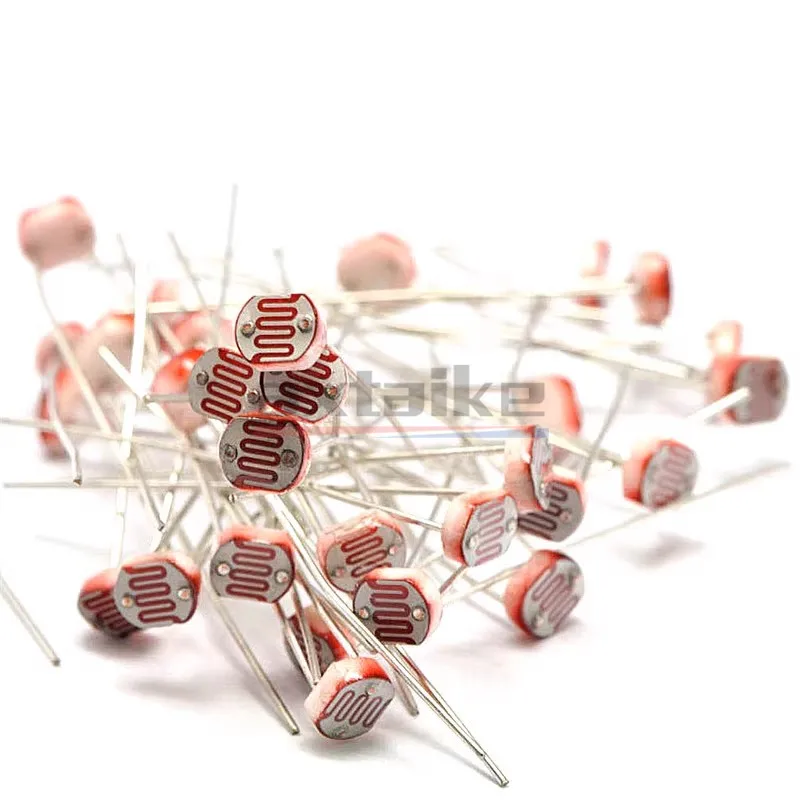 20PCS GL5506 GL5516 GL5528 GL5537 GL5539 GL5549 5mm Photoresistor Light-dependent Resistor LDR Light Detection Switch Sensor