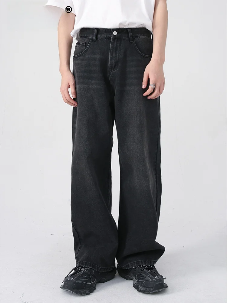 IEFB Herren Koreanische Sle Straight Wide Leg Jeans Faionable And Sli Herrenbekleidung Accory